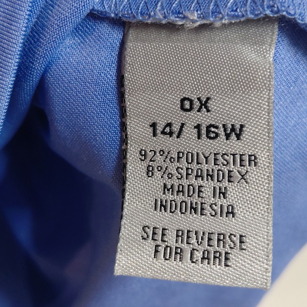Catherines Womens 0X 14/16W Blue Scoop Neck Sleeveless Tank Top NWT - Picture 8 of 9